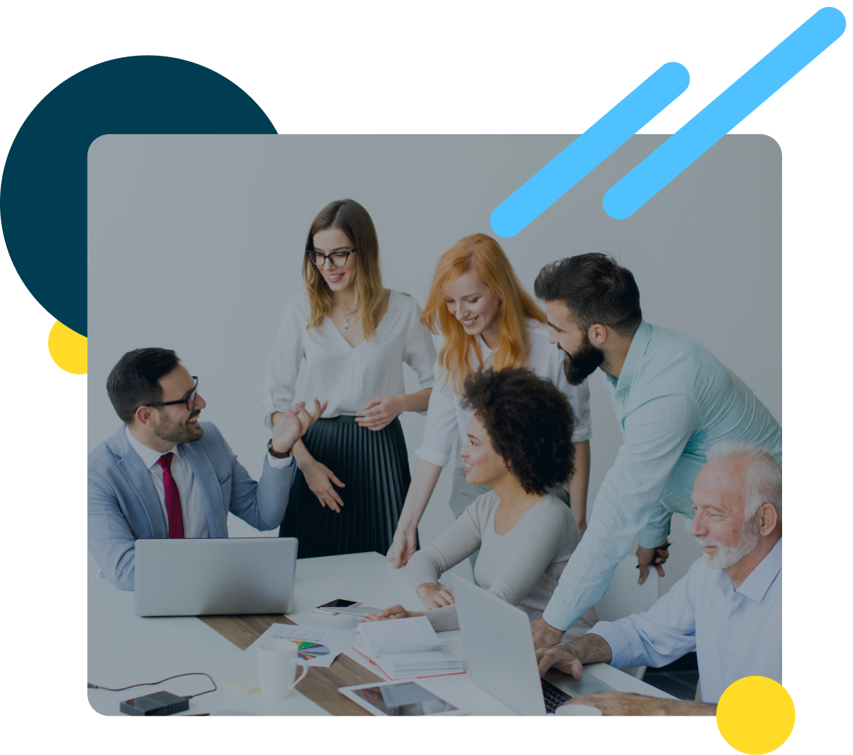 Equipo de gente trabajando